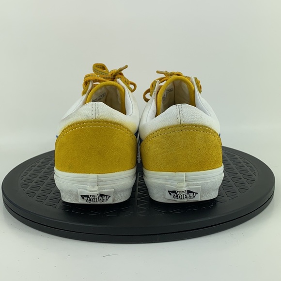Vans Old Skool Yellow/Blue/White Suede Skate Shoes Women's Size 8 - Picture 6 of 12